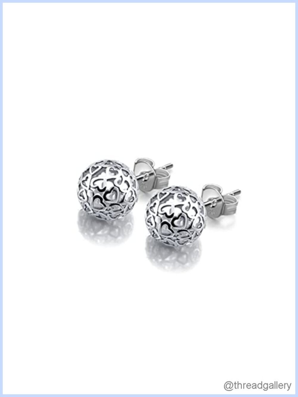 925 Sterling Silver Ball Stud Earrings 24K Gold Plated Round Women Fine Jewelry